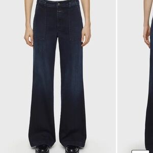 Closed Aria Dark Indigo Flare Wide Leg Jeans NWT size 27